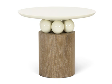 CORINA - Round oak coffee table by JOSÉ LEITE DE CASTRO - view 3